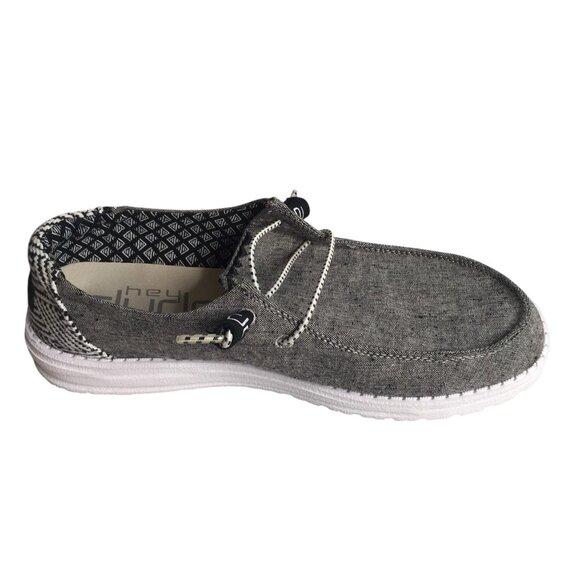 Hey Dude Wendy Shoes Womens Size 8 Gray Chambray Slip On Loafers SKU 121414203 - Picture 10 of 12